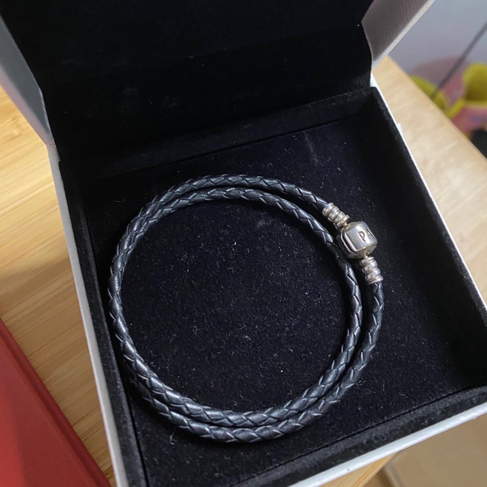 Pandora double leather bracelet